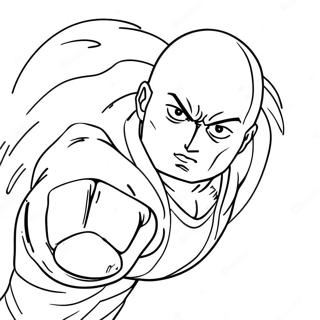 Saitama In Action Coloring Page 88622-29041