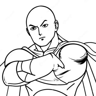 Saitama In Action Coloring Page 88622-29042