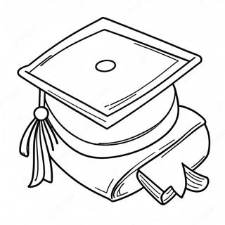 Kindergarten Graduation Cap Coloring Page 88673-29078