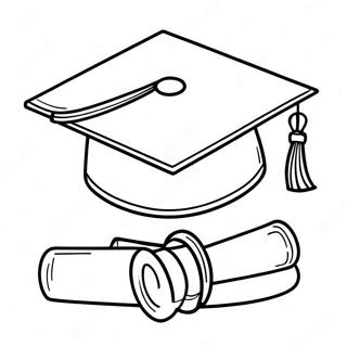 Kindergarten Graduation Cap Coloring Page 88673-29079