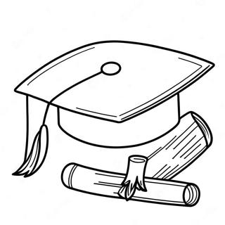 Kindergarten Graduation Cap Coloring Page 88673-29080