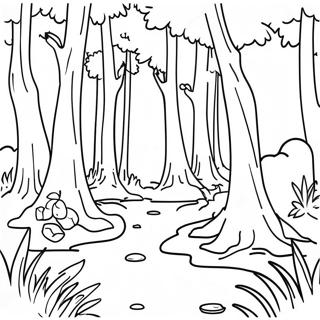 Vibrant Forest Ecosystem Coloring Page 88700-29102