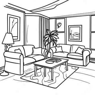 Bright Living Room Coloring Page 88830-29207