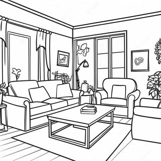 Bright Living Room Coloring Page 88830-29208