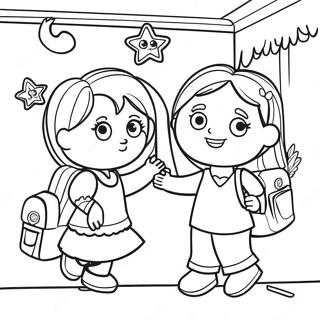 First Day Of School Kindergarten Coloring Page 88853-29218