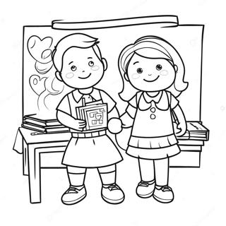 First Day Of School Kindergarten Coloring Page 88853-29220