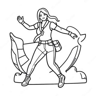 Fortnite Girl Dancing Coloring Page 88960 29309