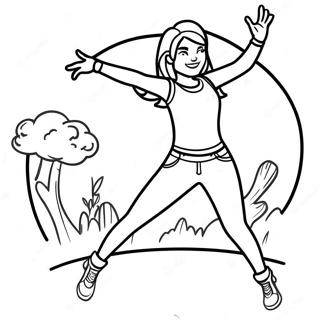 Fortnite Girl Dancing Coloring Page 88960 29311