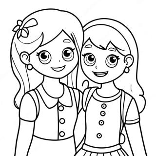 Whimsical Dork Diaries Friends Coloring Page 88986-29330