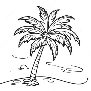 Palm Tree Coloring Pages