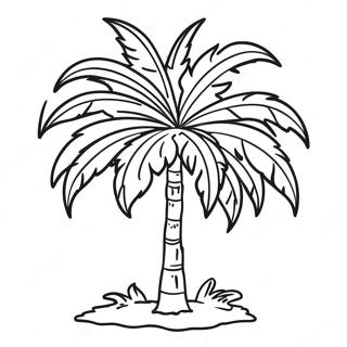 Tropical Palm Tree Coloring Page 89060-29377