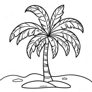 Tropical Palm Tree Coloring Page 89060-29378