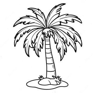 Cartoon Palm Tree Coloring Page 89061-29381