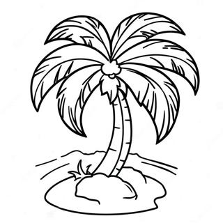 Palm Tree With Coconut Coloring Page 89062 29387