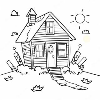 Charming Little House On The Prairie Coloring Page 89136-29437