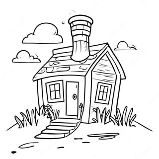 Charming Little House On The Prairie Coloring Page 89136-29438