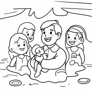Joyful Family Baptism Coloring Page 89242 29526