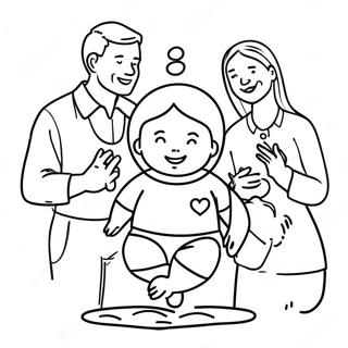Joyful Family Baptism Coloring Page 89242 29528