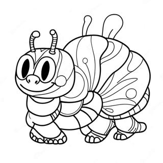 Colorful Very Hungry Caterpillar Coloring Page 89395-29637