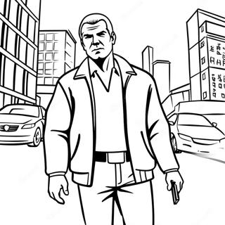 Gta Character In Action Coloring Page 89421-29657