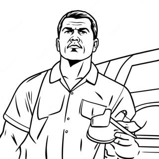 Gta Character In Action Coloring Page 89421-29658