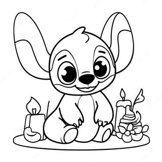 Stitch Birthday Coloring Pages