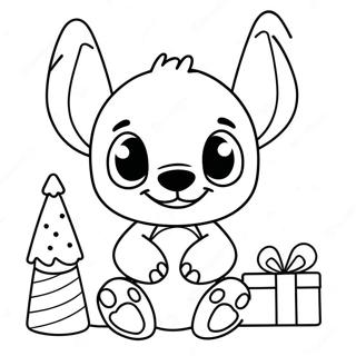 Cute Stitch Birthday Party Coloring Page 89549-29759