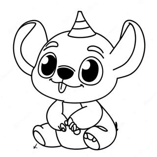 Stitch Birthday Coloring Pages