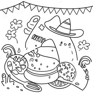 Fiesta Celebration Coloring Page 89600-29795