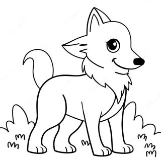 Wolf Cute Anime Coloring Pages