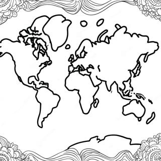 World Map Coloring Pages