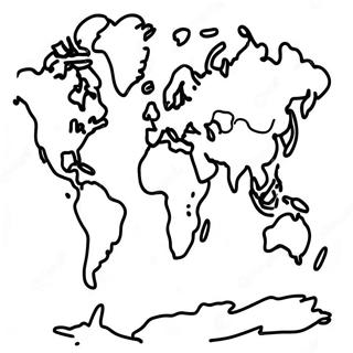 World Map Coloring Page 89652-29834