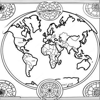 World Map Coloring Page 89652-29836