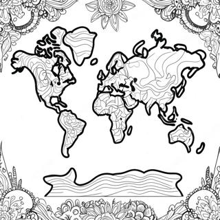 Detailed World Map Coloring Page 89653-29837