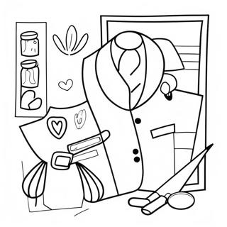 Aesthetic Preppy Coloring Pages