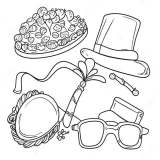 Colorful Preppy Accessories Coloring Page 89679 29861