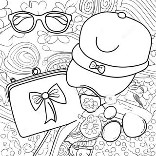 Colorful Preppy Accessories Coloring Page 89679 29864