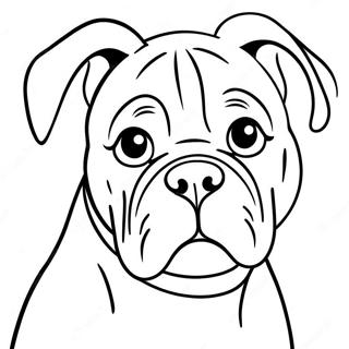 Playful Boxer Dog Coloring Page 89704-29878