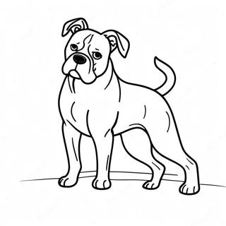 Boxer Dog In Action Coloring Page 89706-29888