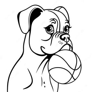 Boxer Dog With Ball Coloring Page 89707-29892