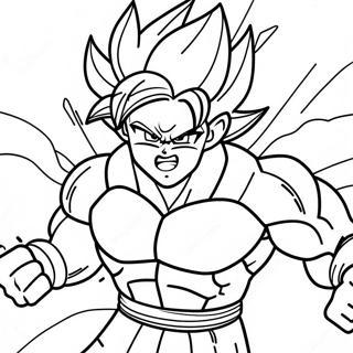 Goku Ultra Instinct In Battle Coloring Page 89730-29897