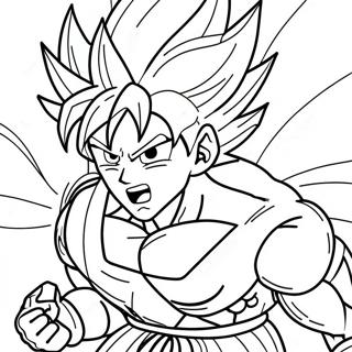 Goku Ultra Instinct In Battle Coloring Page 89730-29898