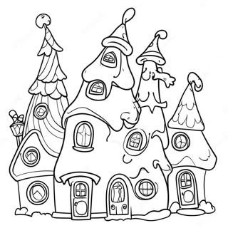 Colorful Whoville Houses Coloring Page 89886 30020