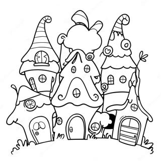 Whimsical Whoville Houses Coloring Page 89887-30021