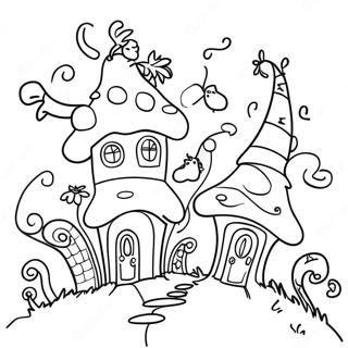 Whimsical Whoville Houses Coloring Page 89887-30024
