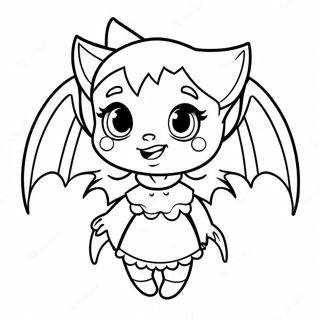 Cute Draculaura With Bat Wings Coloring Page 90039-30139