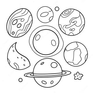 Colorful Dwarf Planets Coloring Page 90117-30198