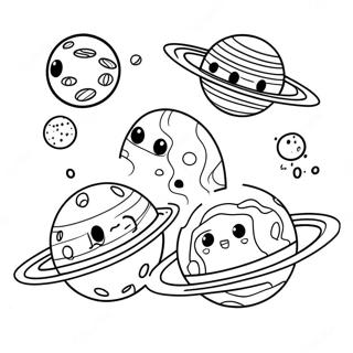 Cute Dwarf Planets Coloring Page 90118 30201