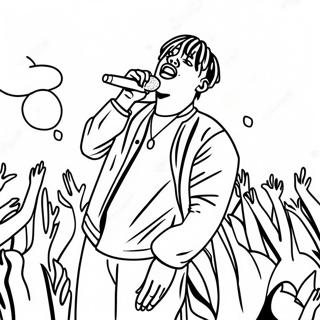 Juice Wrld Performing On Stage Coloring Page 90143-30218