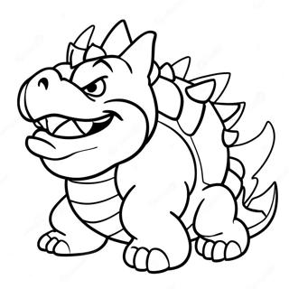 Bowser With A Spiky Shell Coloring Page 9015-386